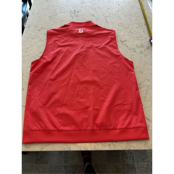 FJ FootJoy Vest 1/4 Zip Pullover Coral/Guava Men’s Sz L - Picture 2 of 6